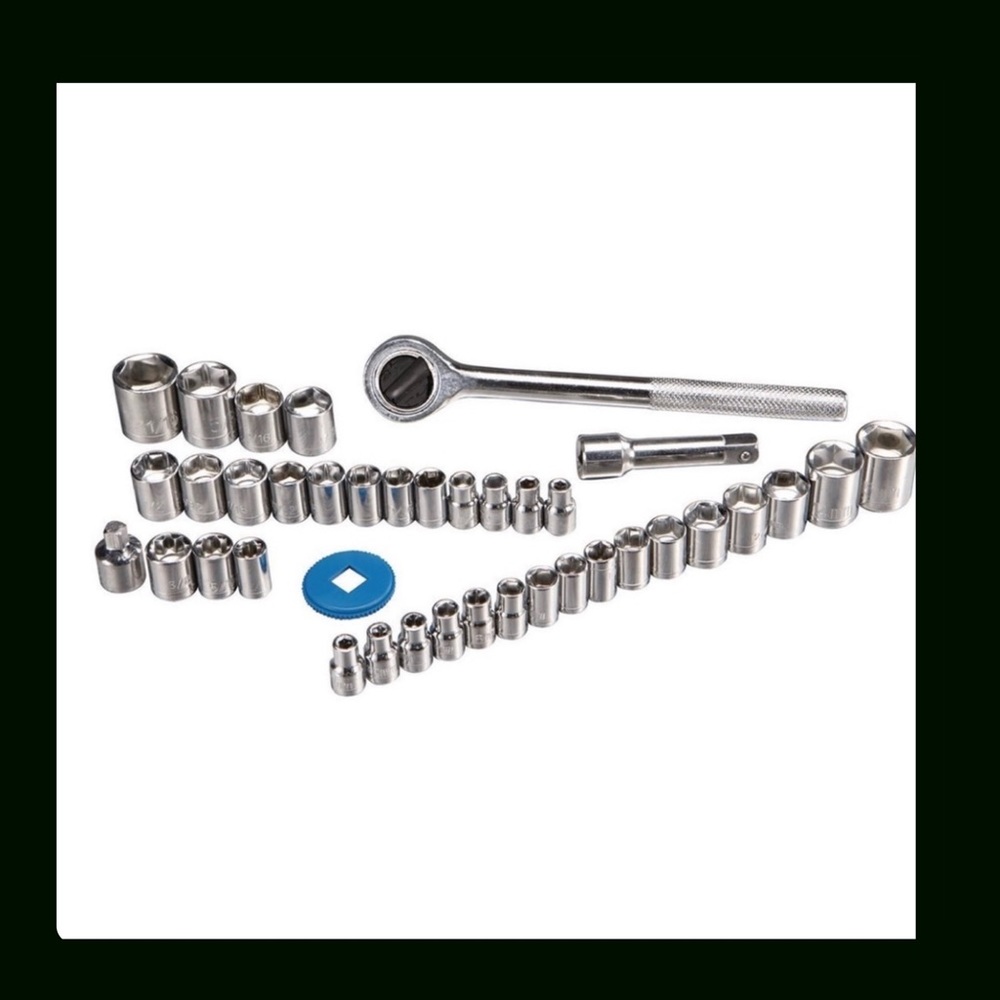New The PITTSBURGH SAE & Metric Socket 40 Pc 3/8 in. 1/4 in. Drive
